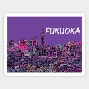 Fukuoka - Japanese City Pop Aesthetic Magnet
